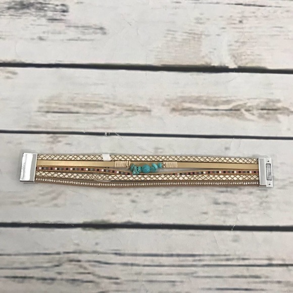 Torrid NEUTRAL & FAUX STONE MAGNETIC BRACELET - Picture 2 of 2